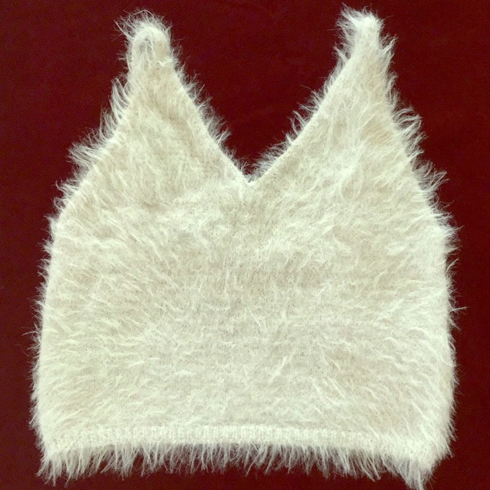 Furry Kimchi Gray crop top.